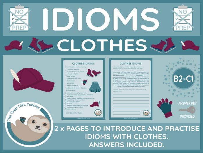 ESL Clothes Idioms Worksheets