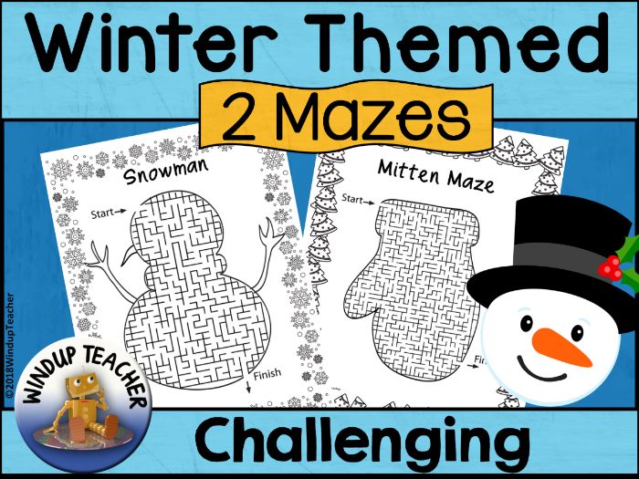 Snowman Maze Teaching Resources