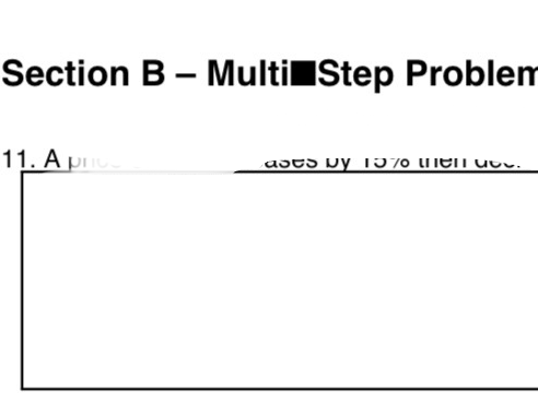 11+ Maths Practice Paper 10 (Advanced) – GL Exam Paper| Grammar School Prep