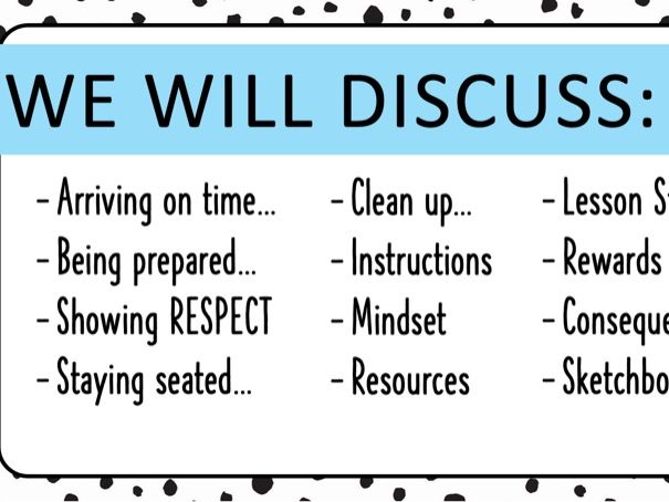 Art Classroom Expectations / First day  PowerPoint
