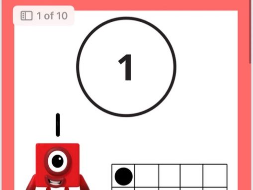 Maths number line poster 1- 10 - Link to Mastering Number