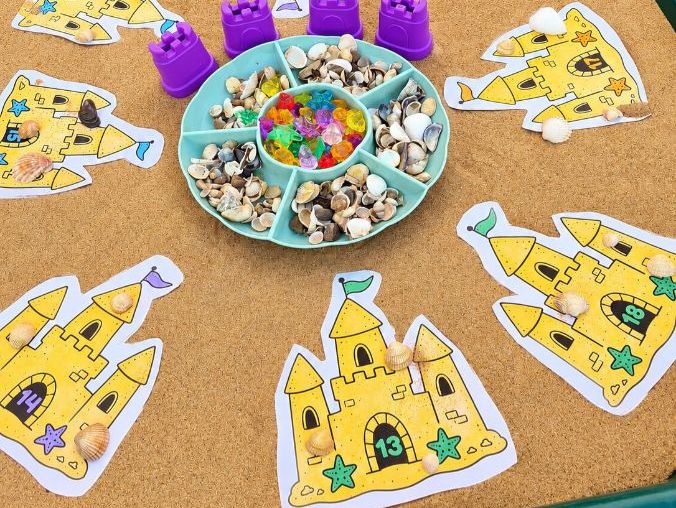 Sandcastle numbers 1 to 20