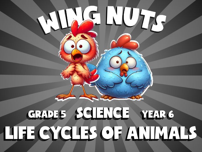 Life Cycles of Animals WING NUTS Science Game | No-Prep Year 6 Review Activity