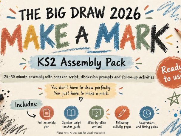 The Big Draw 2026: Make a Mark | KS2 Whole-School Assembly + more