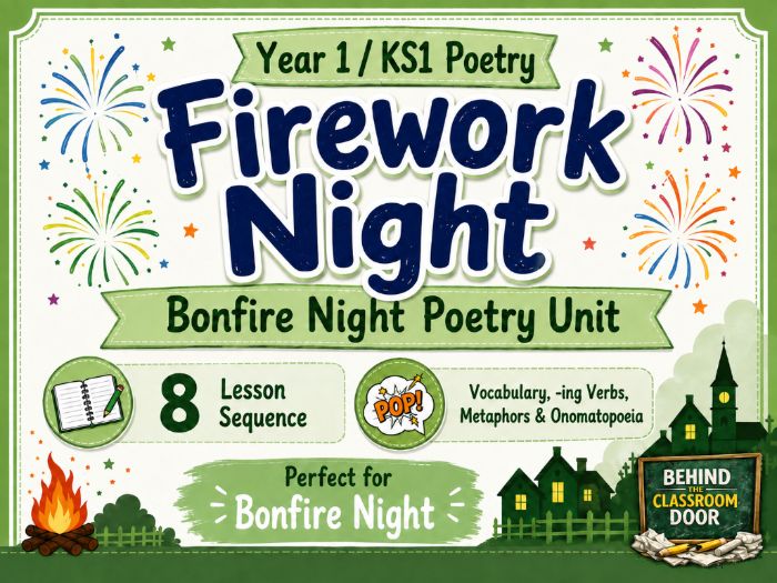 Year 1 Poetry Unit – Firework Night | 8 Lessons | Bonfire Night | KS1