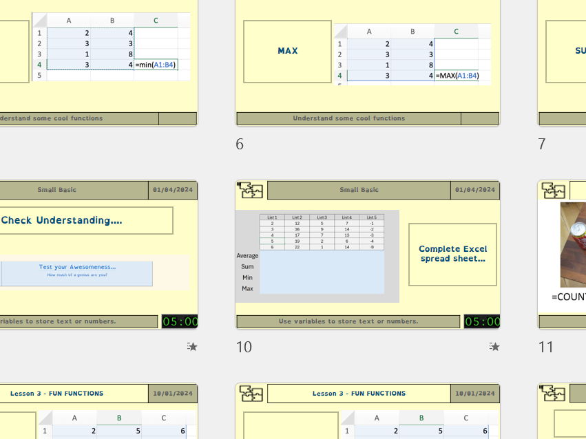 KS3 Excel Mega-Bundle – 6 Fully-Dyslexia-Friendly Lessons (Battleships, Maths Modelling, Functions, Logic, Budgeting & Profit!)