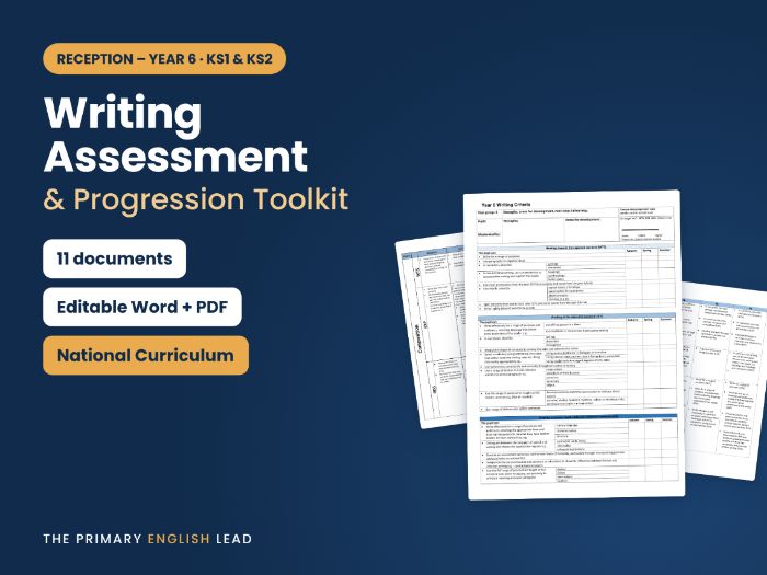 Writing Assessment & Progression Toolkit | Reception to Year 6 | KS1 KS2 Moderation
