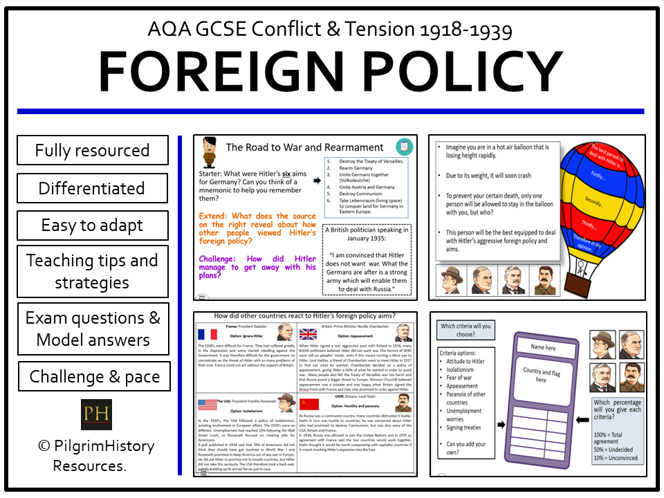 AQA GCSE Conflict & Tension: Hitler’s Foreign Policy & Appeasement