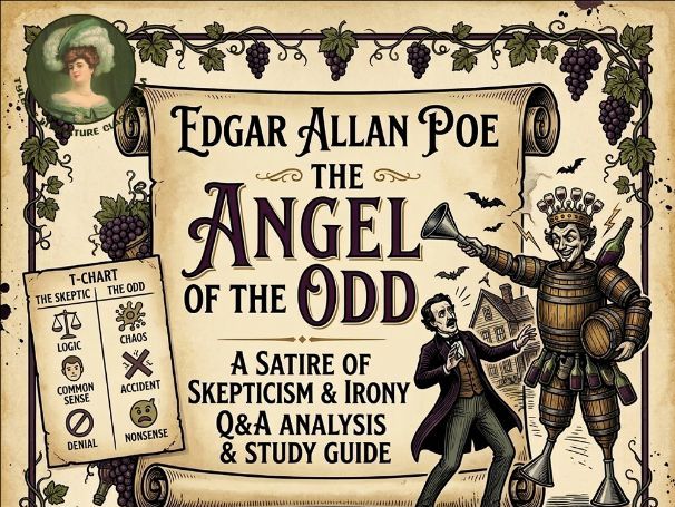The Angel of the Odd by Edgar Allan Poe | Q&A Analysis Satire Sub Plan