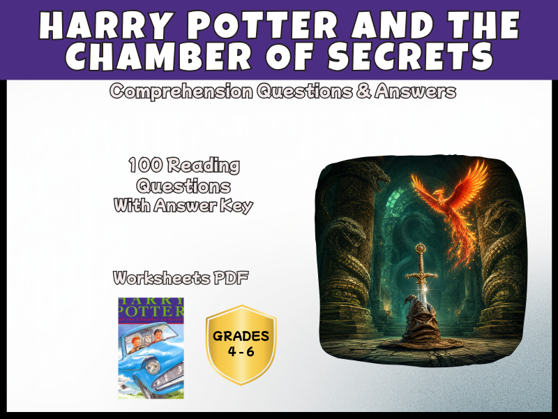 Harry Potter Chamber of Secrets Reading Comprehension | KS2 Novel Study | Years 5-7 PDF