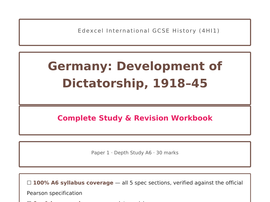 Edexcel IGCSE History 4HI1 | Complete Paper 2 Bundle: Russia, Germany, USA Civil Rights & China Workbooks with Full Answer Keys (4 resources)