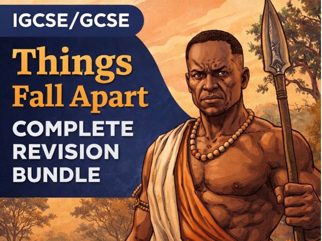 Things Fall Apart – COMPLETE Revision Bundle (IGCSE/GCSE) | Flashcards, Context Slides & Exam Worksh