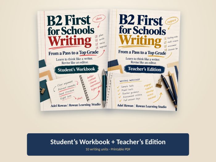 B2 First for Schools Writing – Free Sample Unit (Essay)