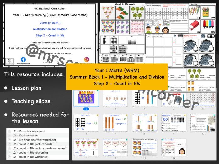 Count in 10s - Year 1 WRM Summer Blk 1 - Multiplication and Division Step 2