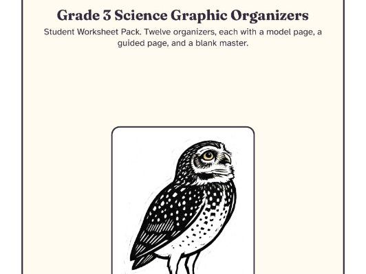 Grade 3 Science Graphic Organizers | Models and Guided Pages