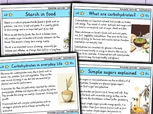 Carbohydrates - Flashcards | Biology | Types, Function & Sources