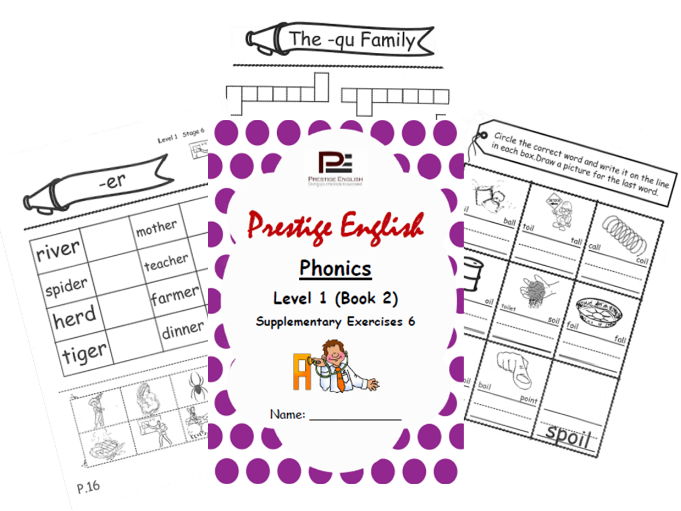 Phonics Book – Level 1 (Book 2) – Supplementary Exercises 6 ( Jolly Phonics )