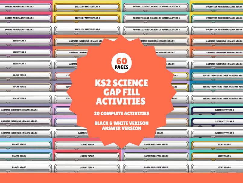 The Complete KS2 Science Retrieval Practice Bundle: Year 3 to Year 6