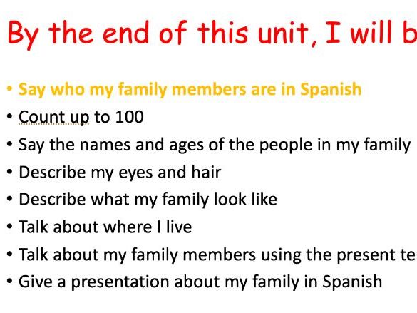 KS3 Spanish Family L1 ¿Cuántas personas hay? (PPT+HW)