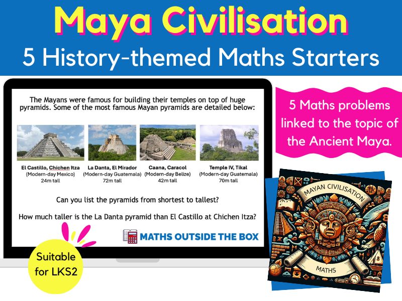 Maya Civilisation Maths Starters for LKS2