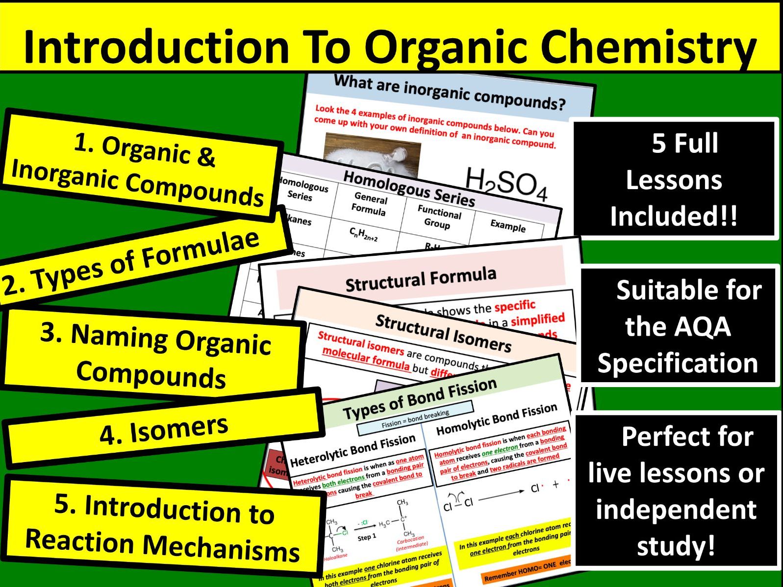 AS Chemistry: Introduction To Organic Chemistry (AQA)