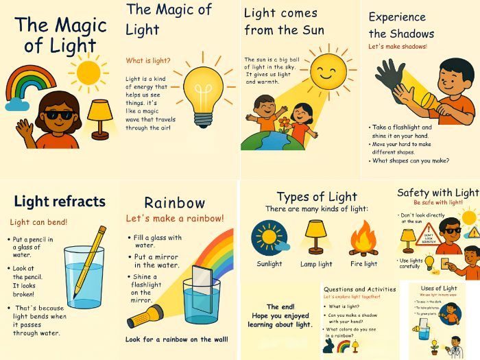 The Magic of Light – KS2 Science: Exploring Shadows, Refraction, and Rainbows