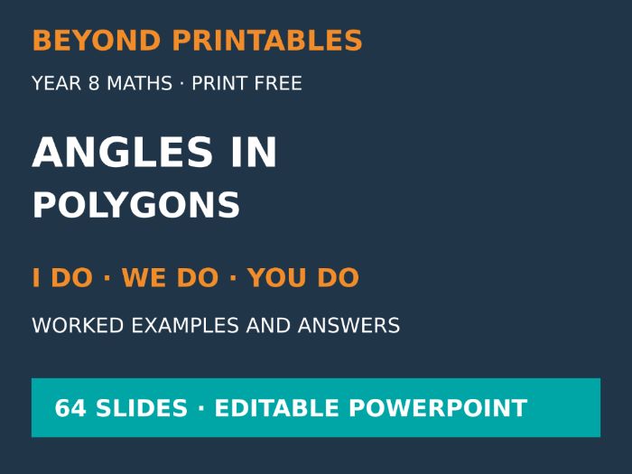 Angles in Polygons | I Do, We Do, You Do | Year 8 Maths | Print Free