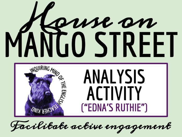 House on Mango Street Close Reading Analysis Worksheet | Edna's Ruthie (Vignette 26)