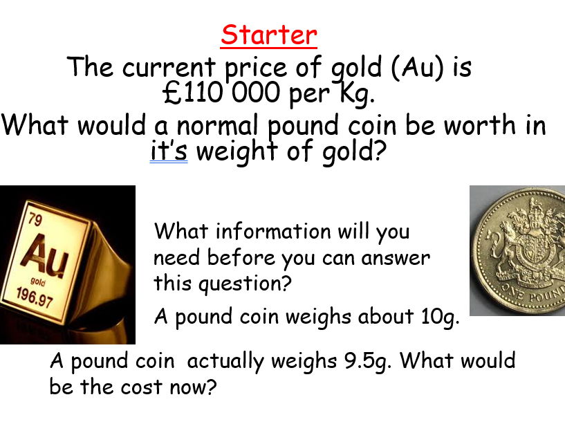 Imperial and metric weight in context of Numeracy style tasks
