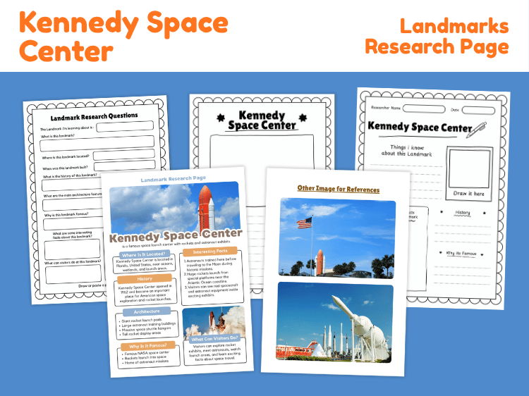 Kennedy Space Center Research Project | NASA Landmark Worksheets