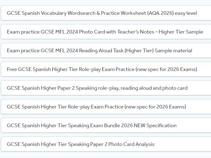 GCSE Spanish 2026 Speaking Exam MEGA BUNDLE | Photo Cards, Role‑Plays, Reading Aloud & New MFL Specification (AQA/Edexcel)