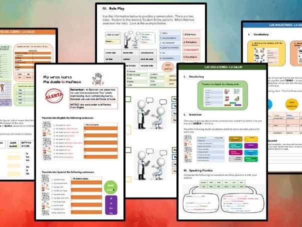 Spanish Health - La Salud - Las Partes del Cuerpo - KS4 KS3