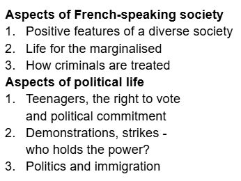 French Bundle for A-Level 2nd year topics 6 FULL TOPICS covered in 2 packs