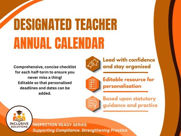 Designated Teacher Annual Leadership & Compliance Calendar