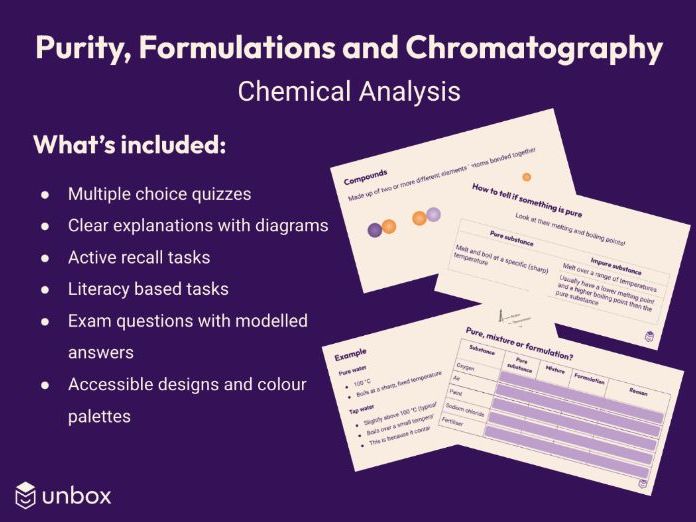 AQA GCSE 5.8.1 Purity, Formulations and Chromatography