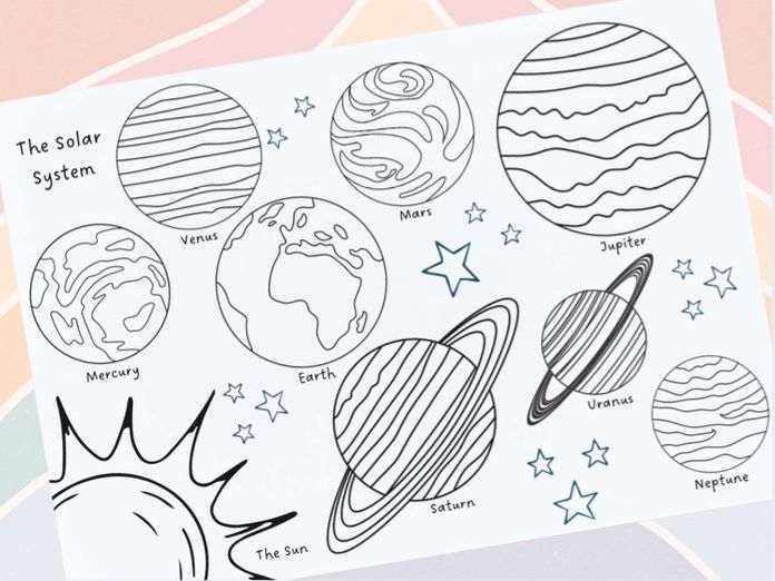 Space - Solar System Colour or Paint