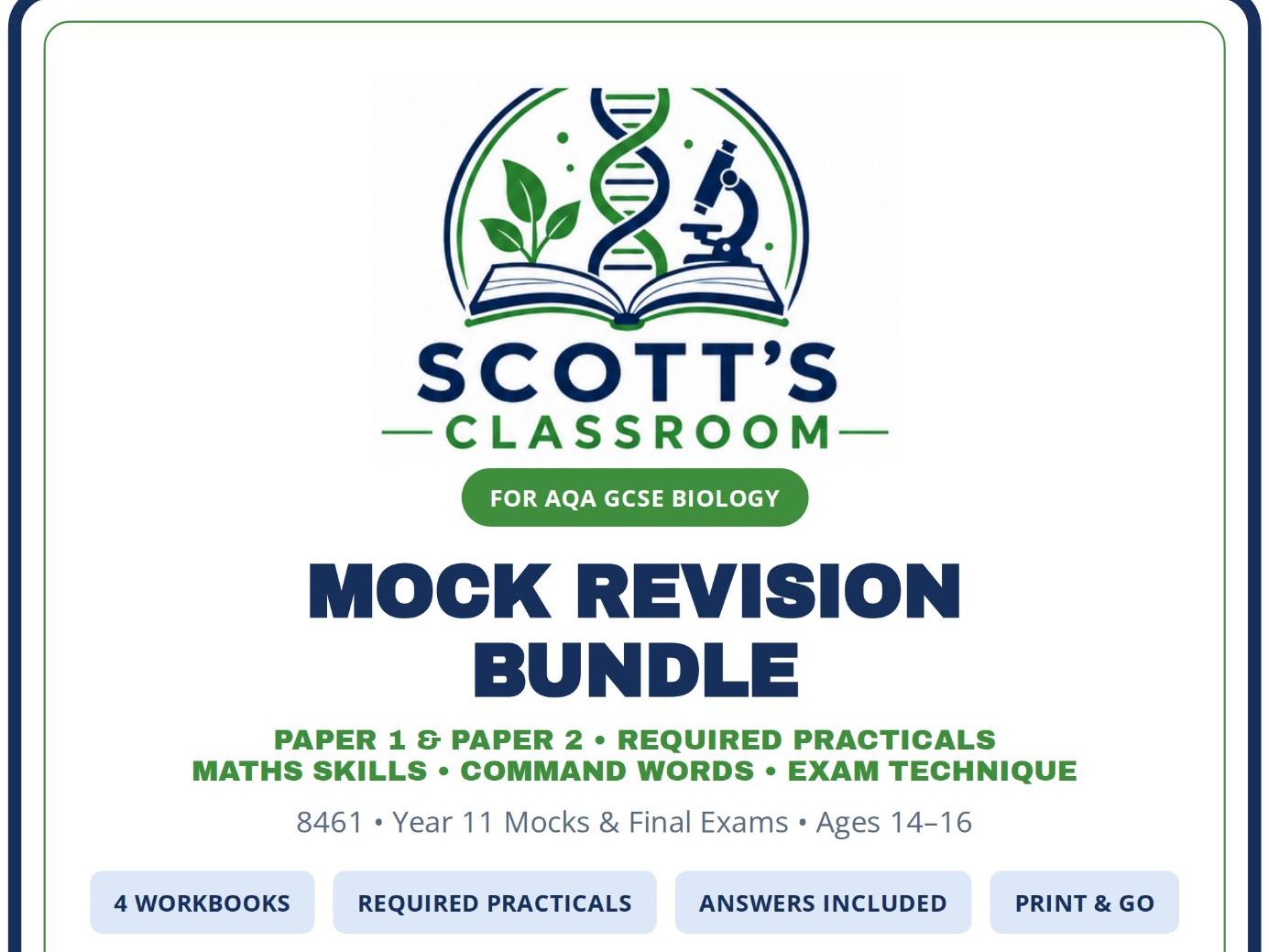 AQA GCSE Biology Mock Revision Bundle