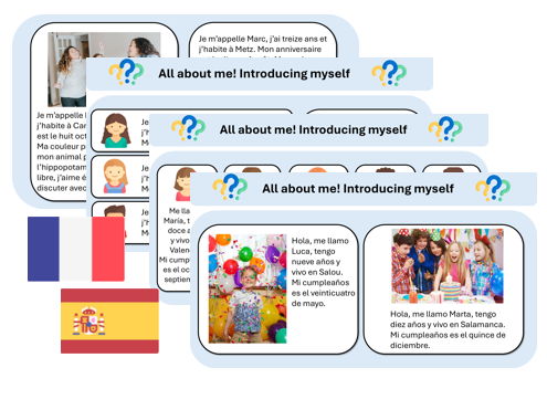 All About Me! Introducing myself – French & Spanish