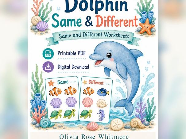 Dolphin Same and Different Worksheets
