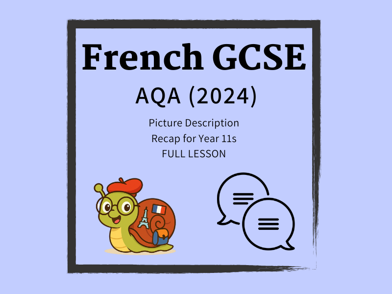 KS4 French GCSE AQA (2024) Photo Description Recap for Year 11s
