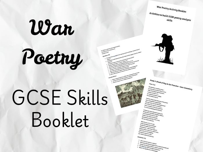 GCSE War Poetry Workbook: Dulce et Decorum Est, Exposure, The Soldier and More