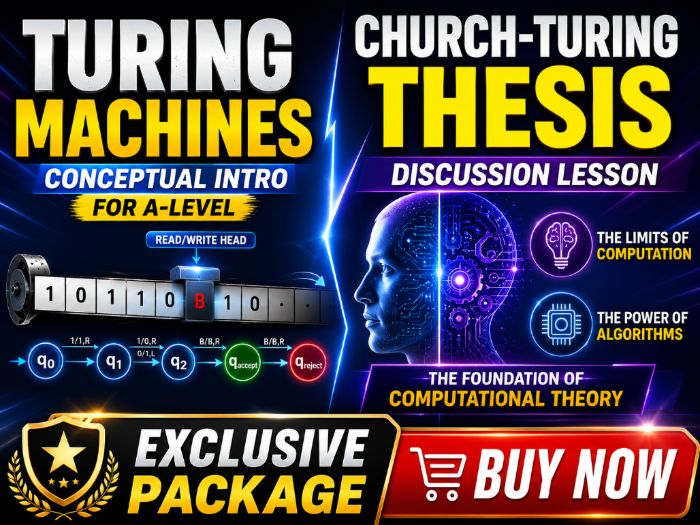 Turing Machines, Church-Turing Thesis| Cambridge IGCSE, AS/ A Level | Complete Package