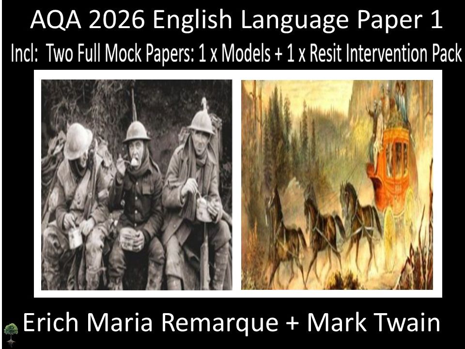 Two AQA 2026 English Language Paper 1 Mocks | Resit Intervention | Models
