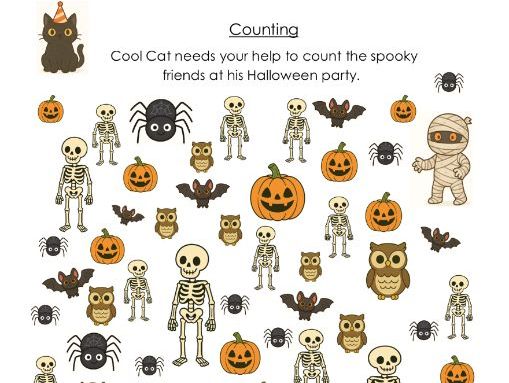 Fun Halloween themed counting (1-20)