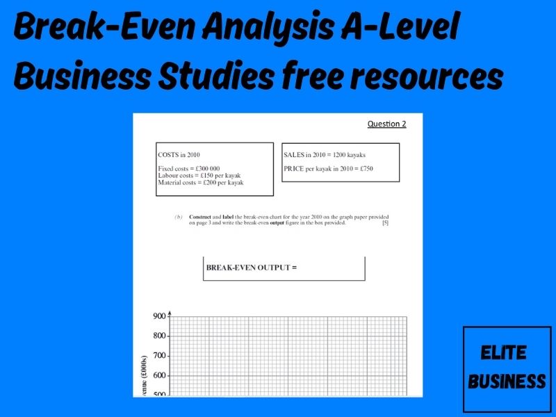 Break-Even Analysis Business A-Level (free resource)