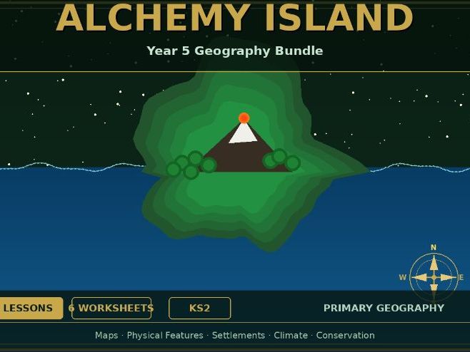 Alchemy Island Geography Bundle | Year 5 | 6 Lessons + Worksheets