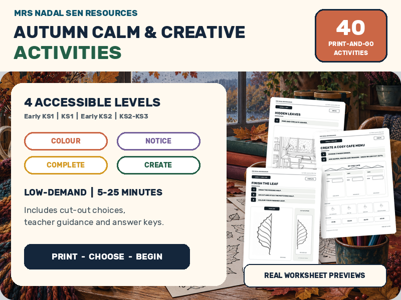 Autumn Calm Activities | Early KS1–KS3 SEND