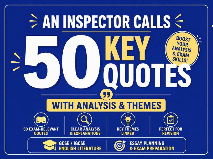 An Inspector Calls: 50 Key Quotes with Analysis & Themes | GCSE English Literature