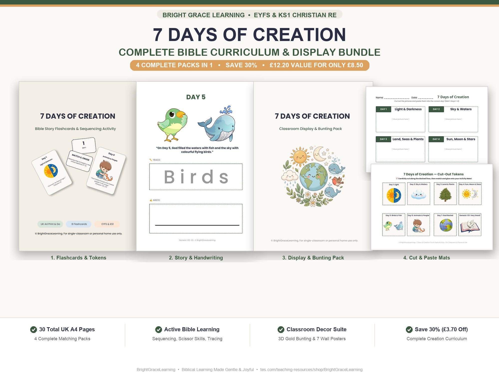7 Days of Creation MEGA BUNDLE | EYFS & KS1 Curriculum & Display Pack
