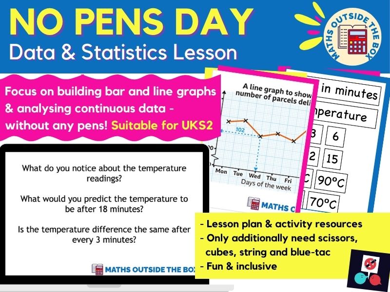 NO PENS DAY: Data & Statistics Lesson (UKS2)